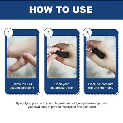 Pack of 2 Sugar Control Acupressure Clip for Diabetics Sugar Control LI4 Acupressure Point Clip Headache Relief Products Migraine &Tension Relief (Pack of 2)